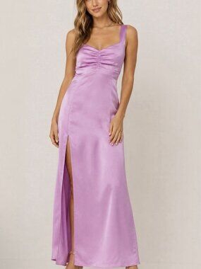 Show Me Your Mumu Mina Midi Dress Pink Luxe Satin NWT Size Small